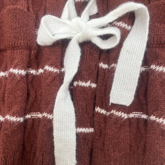 NWT - Zesica Women’s Small Open Front Striped Cardigan Sweater  Brown & White - Picture 9 of 14